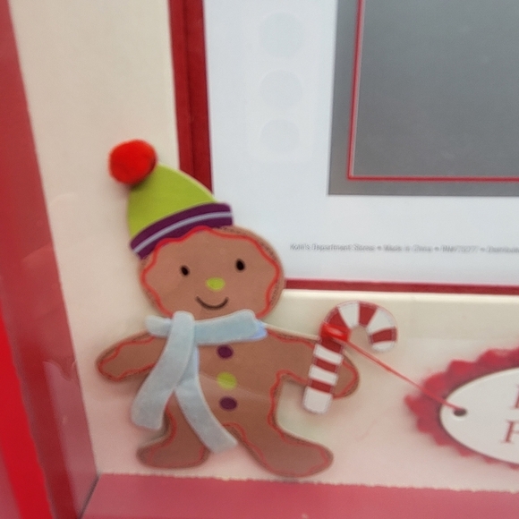 GINGERBREAD HOLIDAY FRIENDS SHADOWBOX PICTURE FRAME w/ CANDY TREES & FLOWERS - Picture 7 of 11